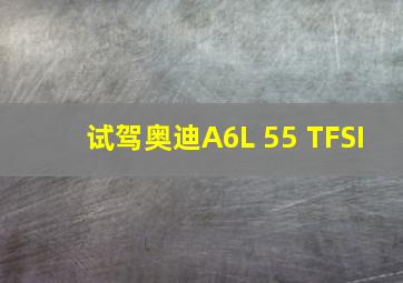 试驾奥迪A6L 55 TFSI